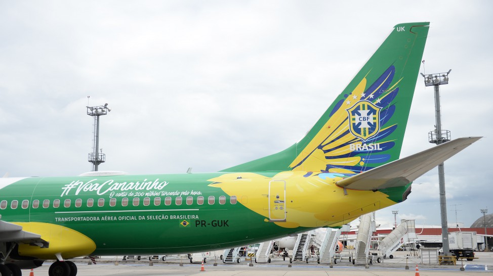 Avião GOL da Seleção Brasileira. (Foto: Ricardo Stuckert/CBF)